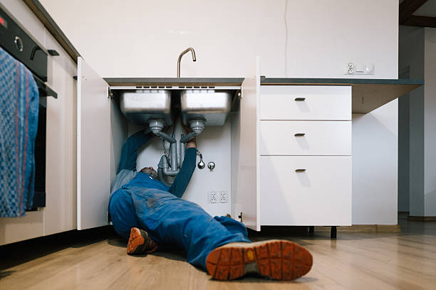 Professional Drain Cleaning technician working in Emden, IL